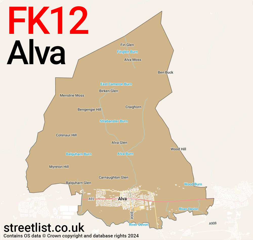 Map of the FK12 postcode