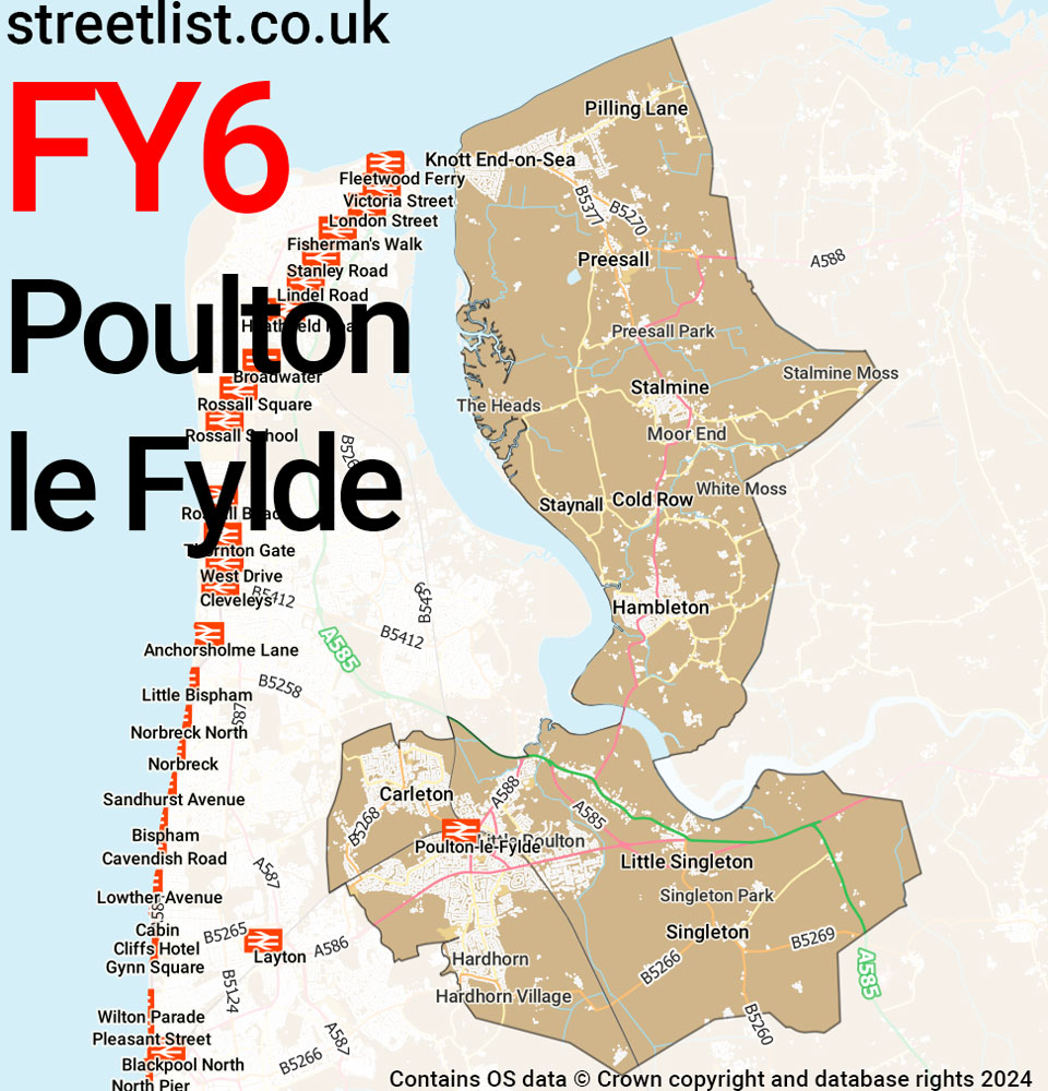 Map of the FY6 postcode