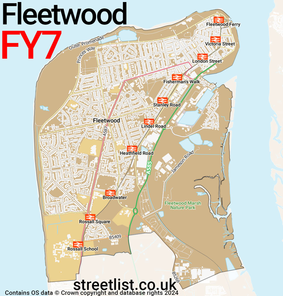 Map of the FY7 postcode