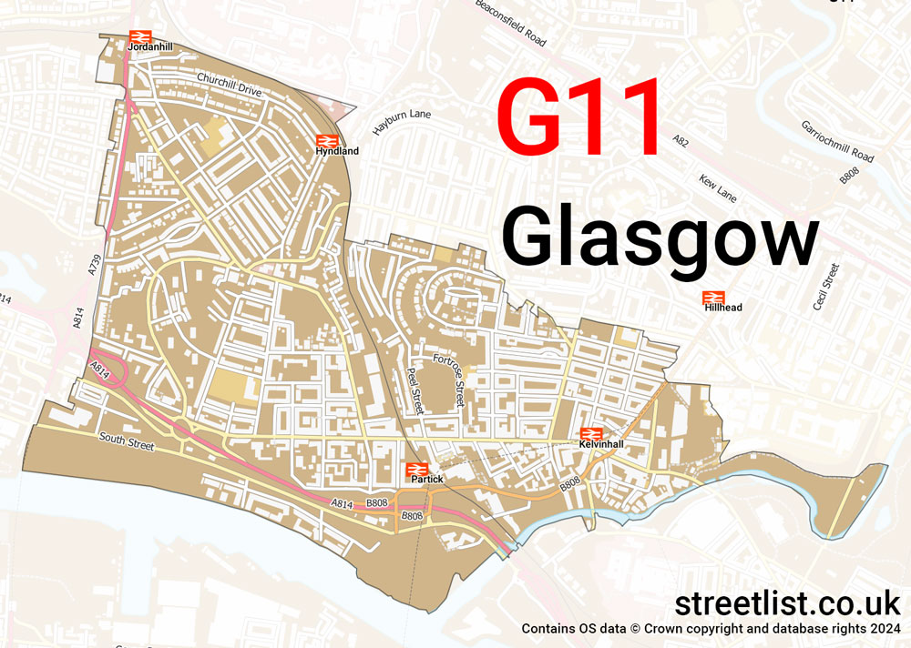 Map of the G11 postcode