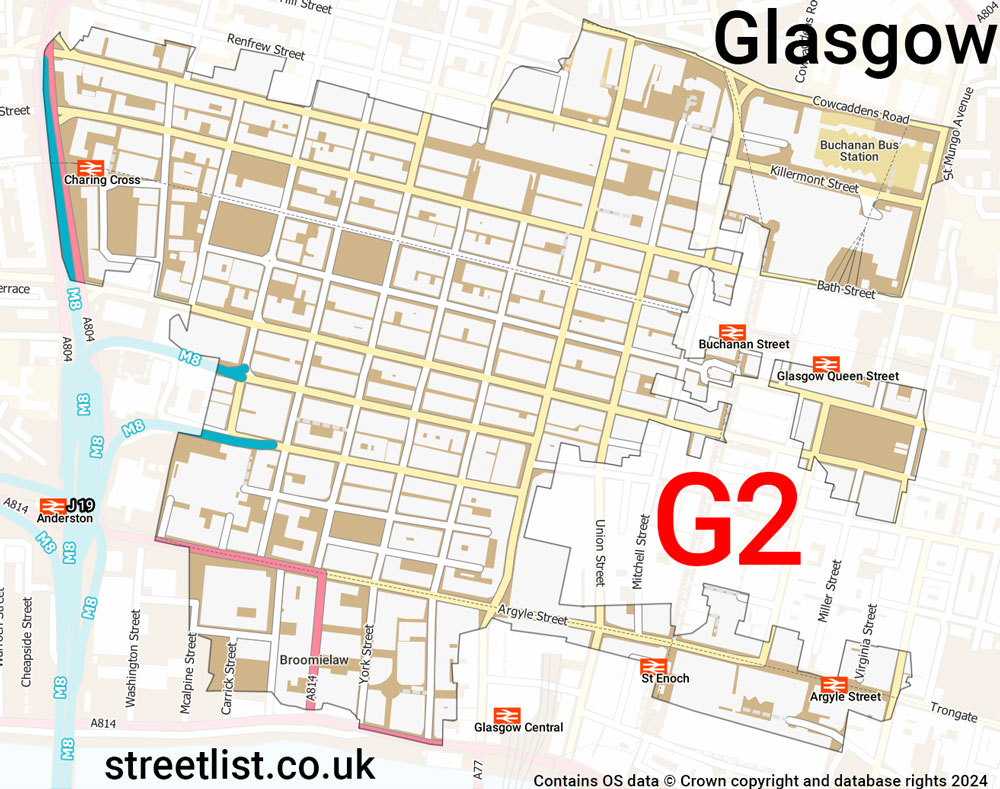 Map of the G2 postcode