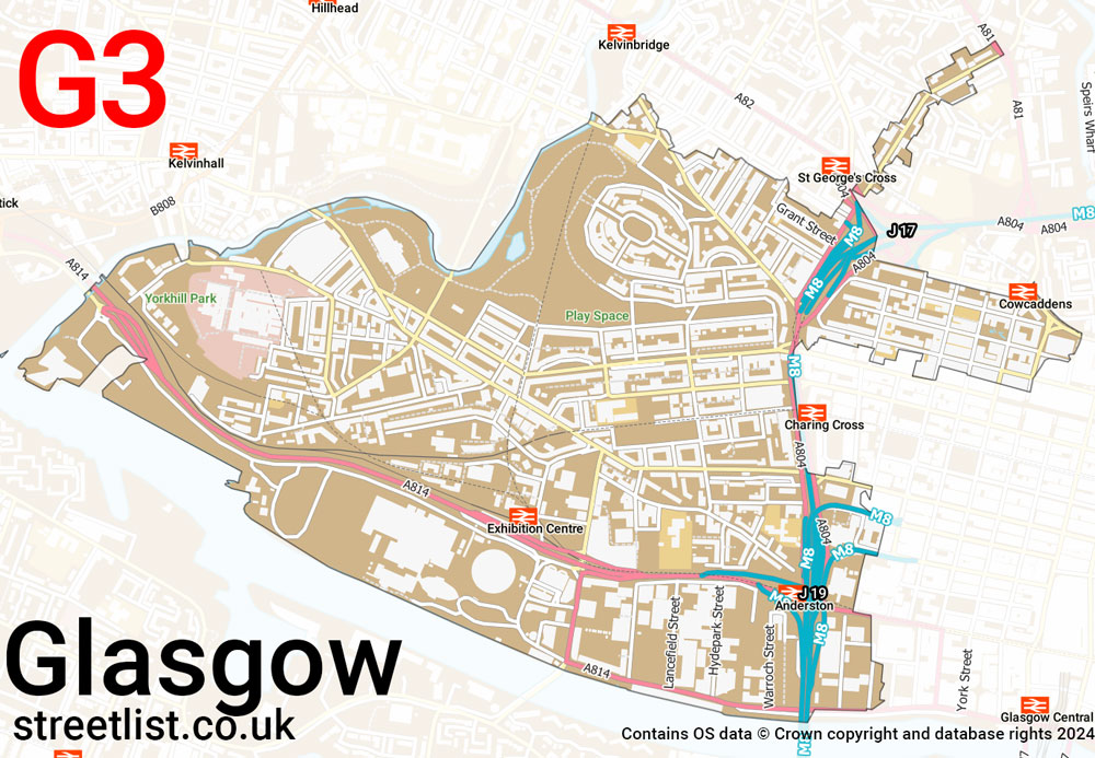 Map of the G3 postcode