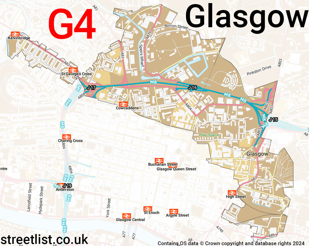 Map of the G4 postcode