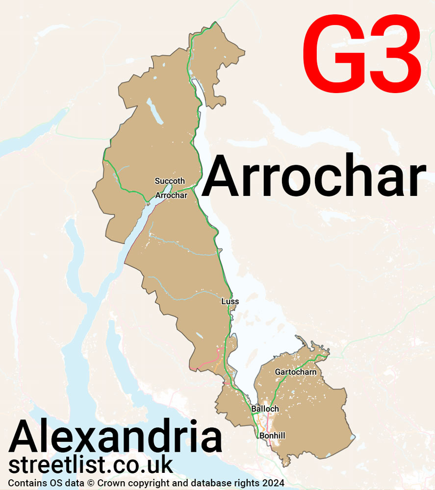 Map of the G83 postcode