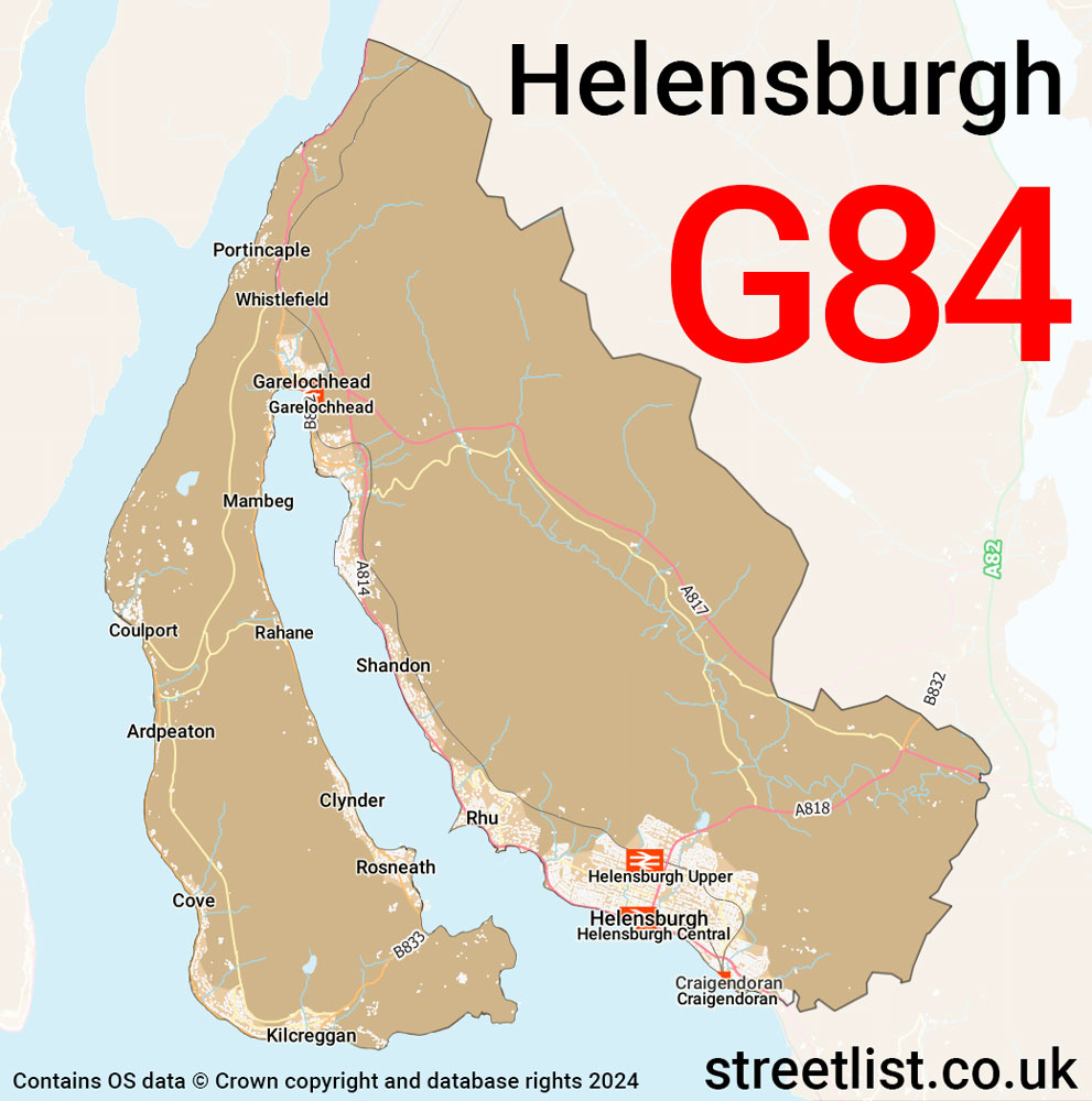 Map of the G84 postcode