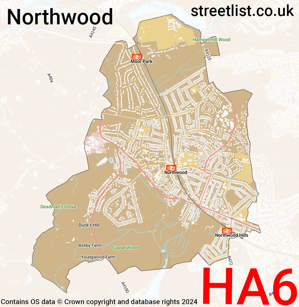 Map of the HA6 postcode