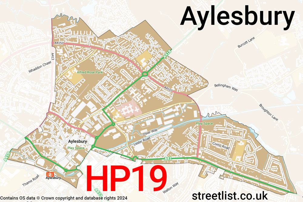 Map of the HP20 postcode