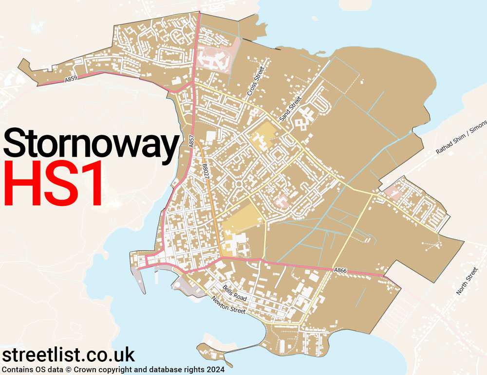 Map of the HS1 postcode