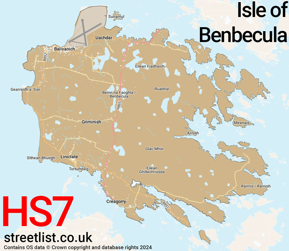 Map of the HS7 postcode