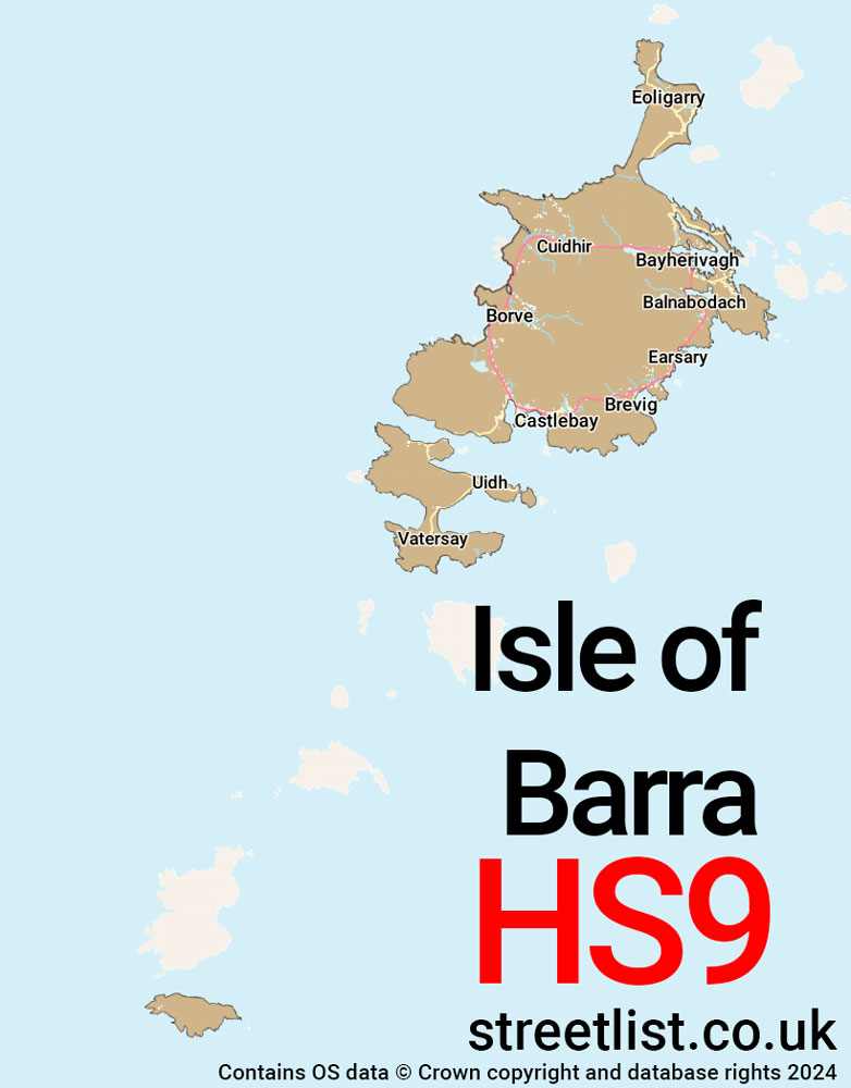 Map of the HS9 postcode