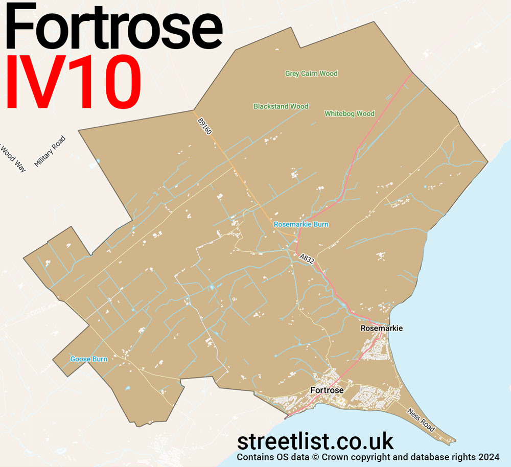 Map of the IV10 postcode