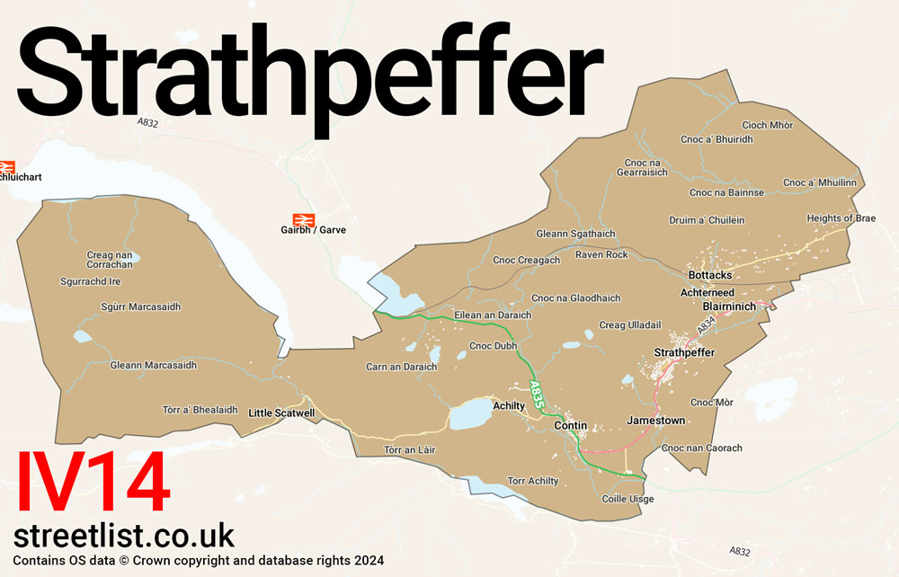 Map of the IV14 postcode