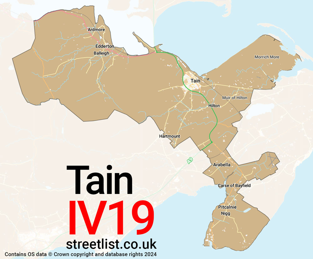 Map of the IV19 postcode