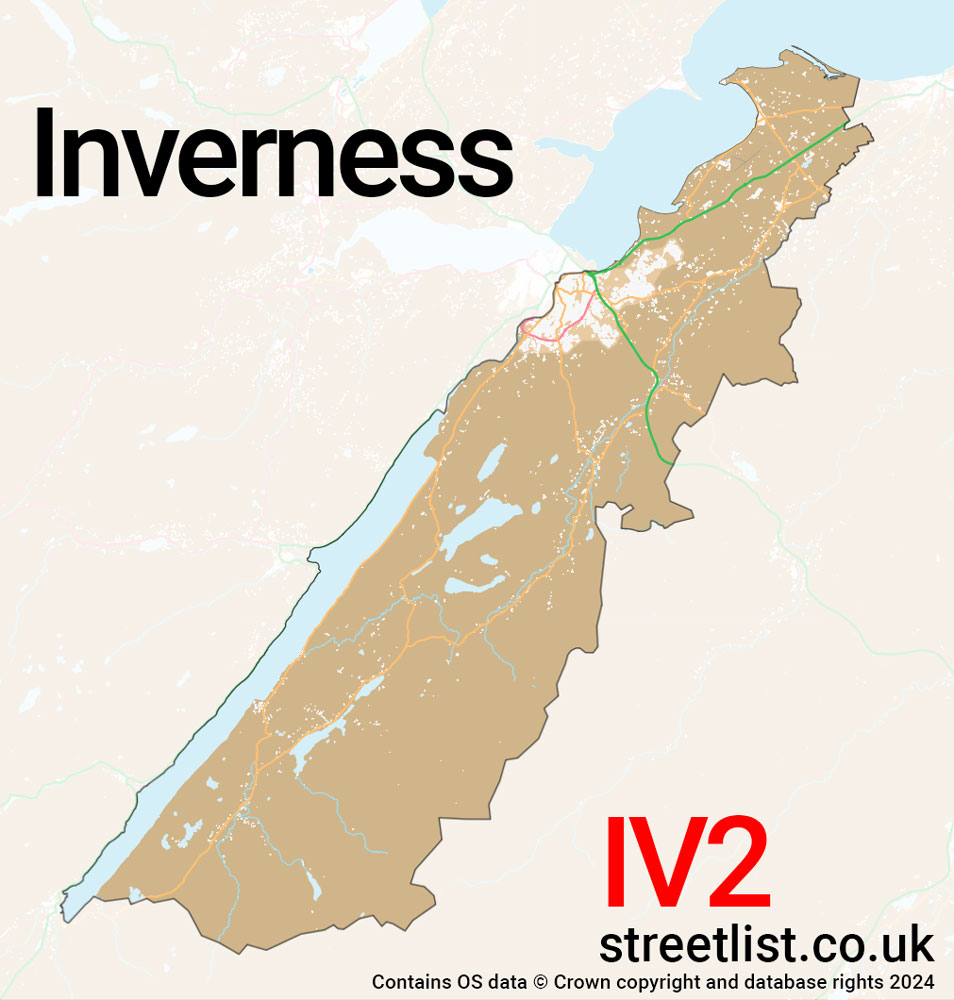 Map of the IV2 postcode