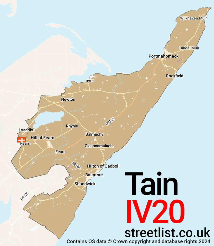 Map of the IV20 postcode