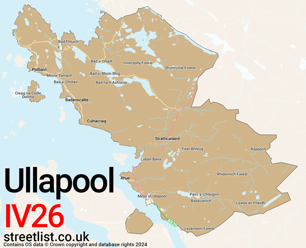 Map of the IV26 postcode