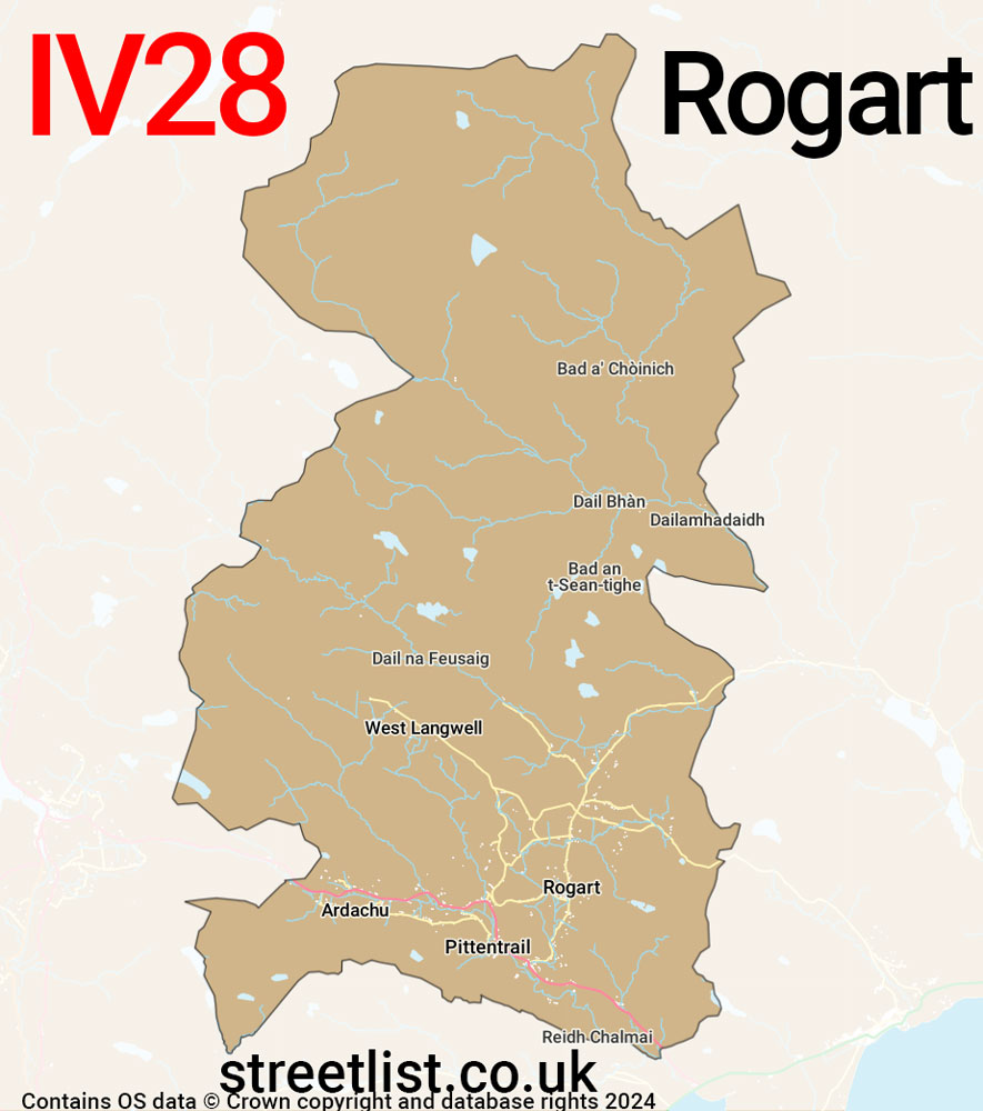 Map of the IV28 postcode