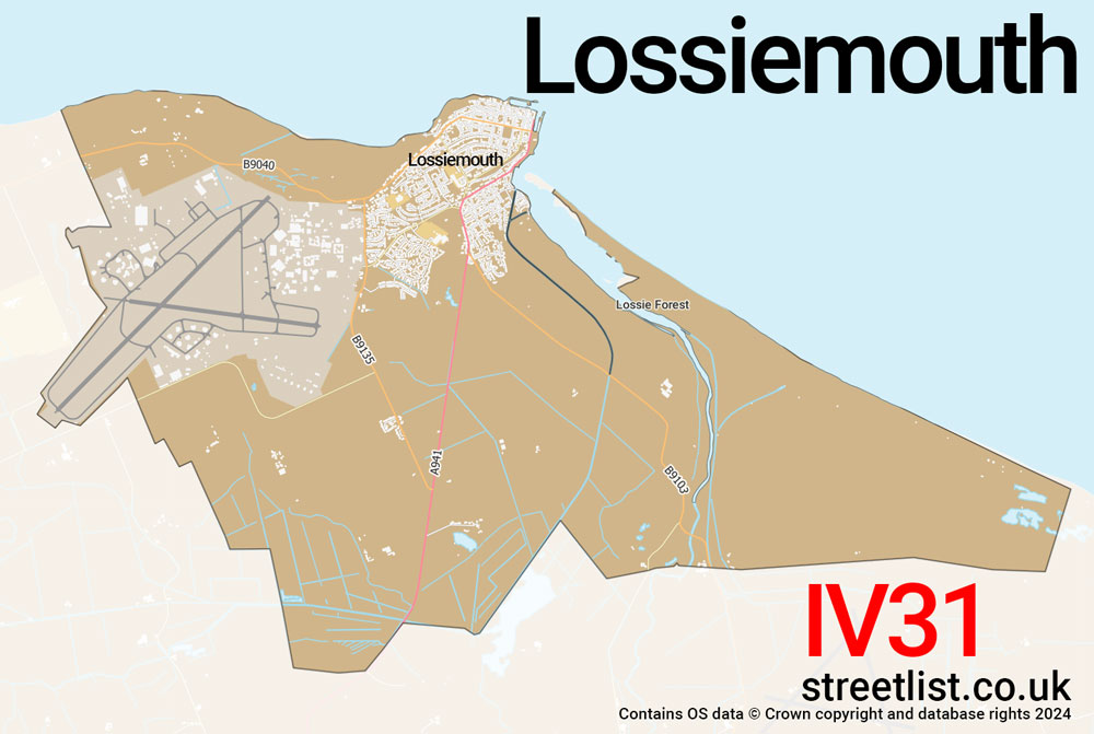 Map of the IV31 postcode