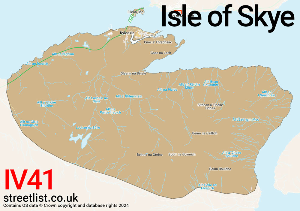 Map of the IV41 postcode