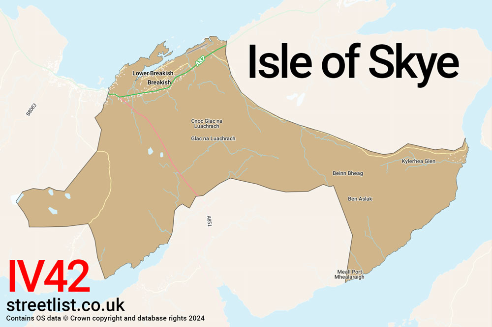 Map of the IV42 postcode