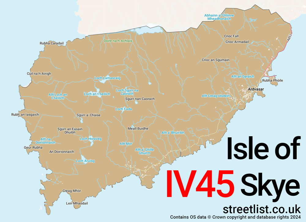 Map of the IV45 postcode