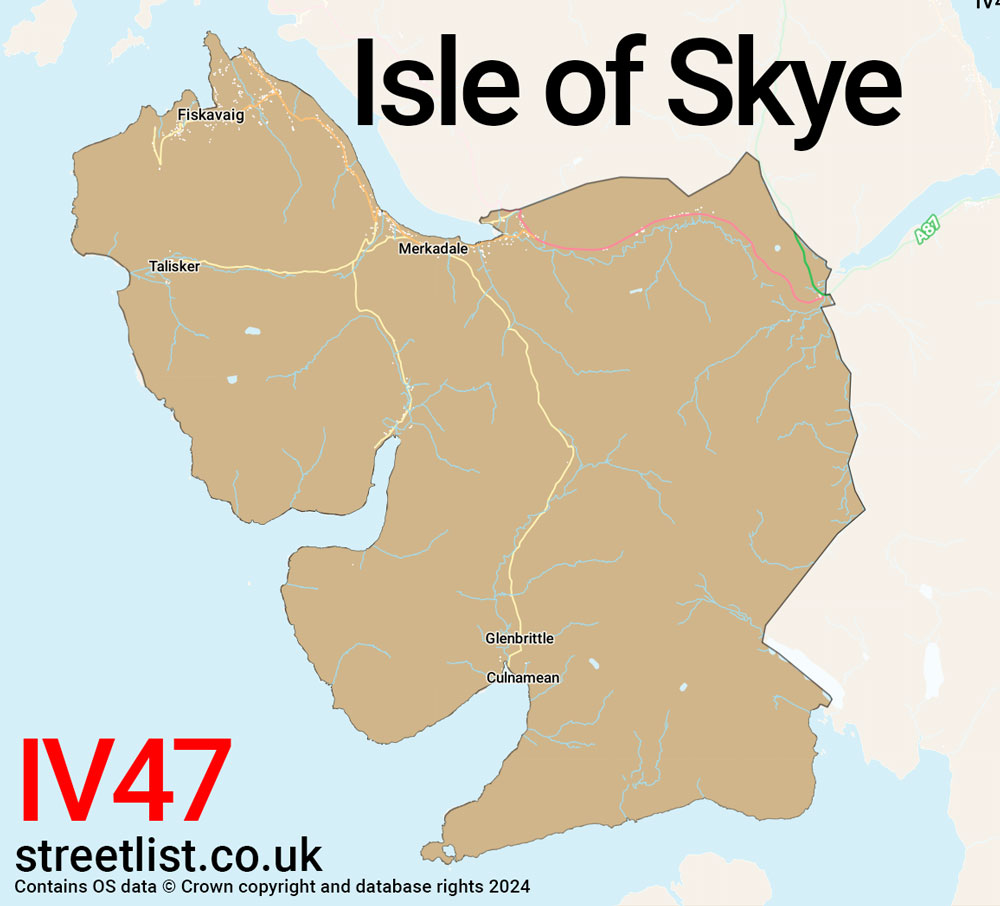 Map of the IV47 postcode