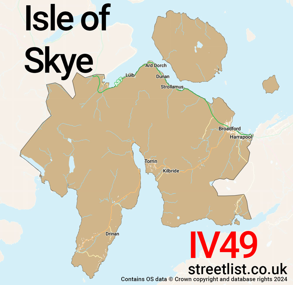 Map of the IV49 postcode