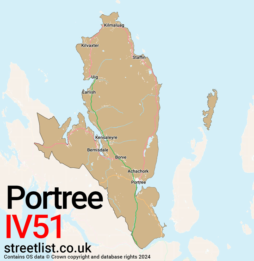 Map of the IV51 postcode