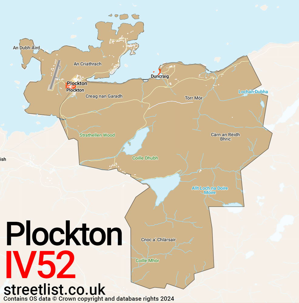 Map of the IV52 postcode