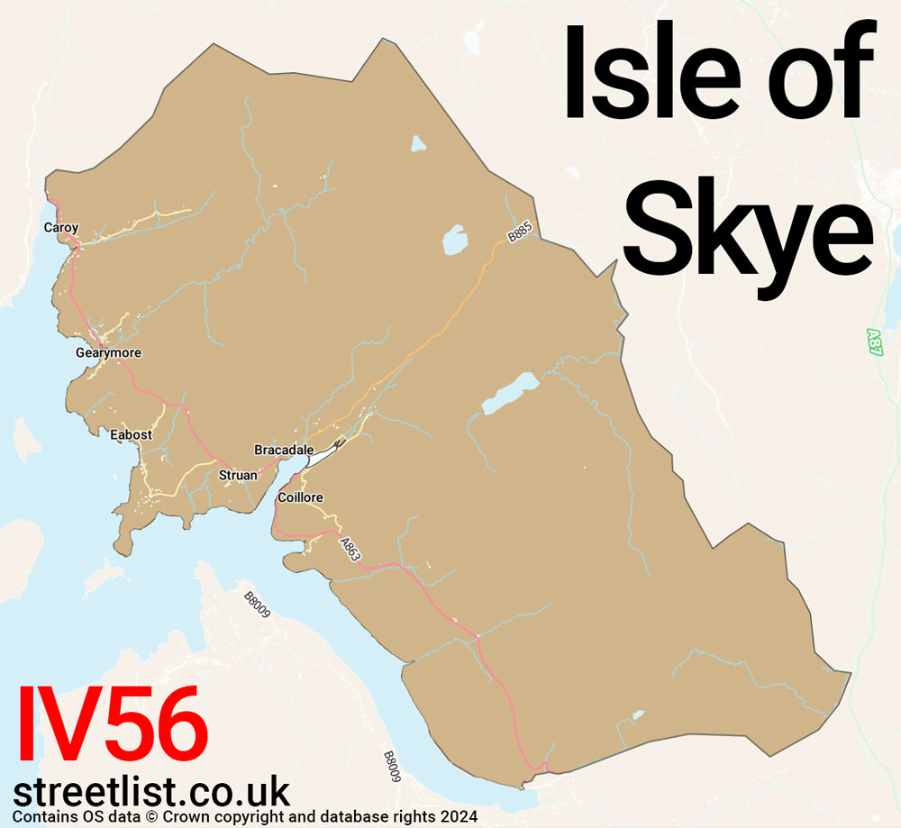 Map of the IV56 postcode