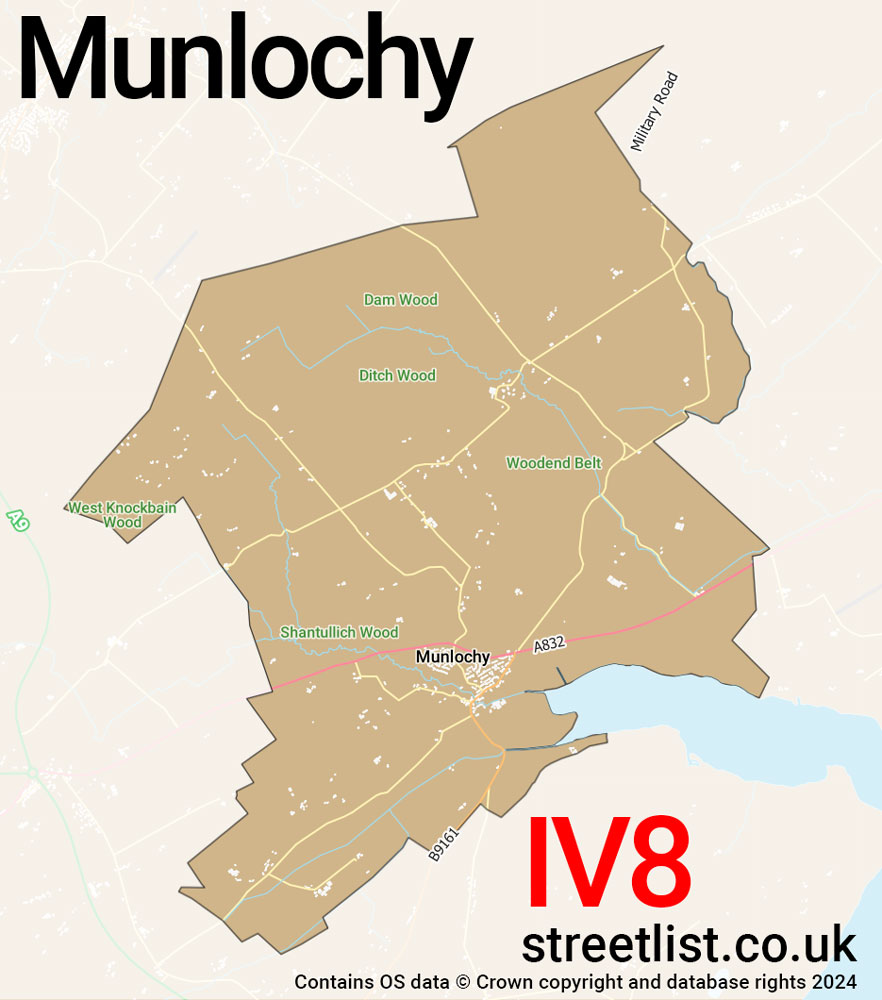 Map of the IV8 postcode