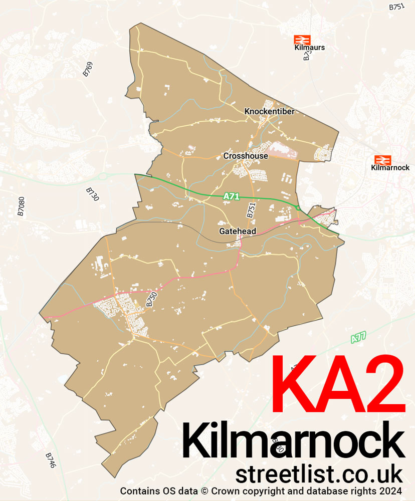 Map of the KA2 postcode