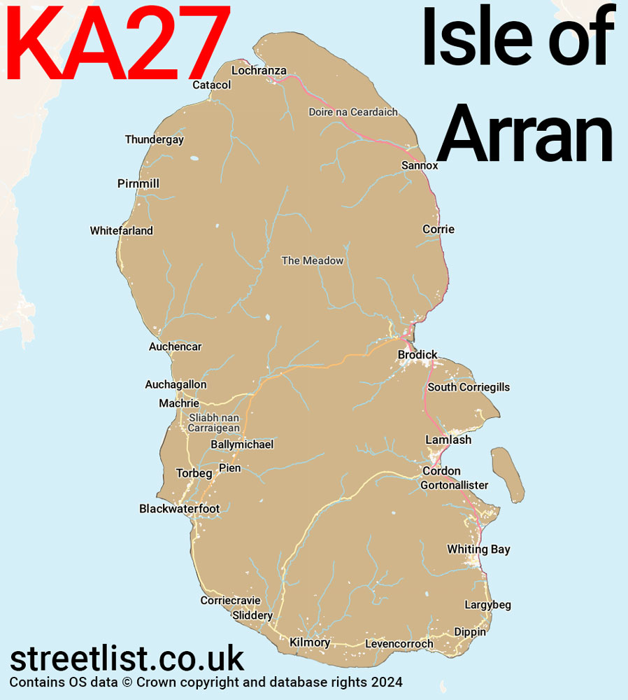 Map of the KA27 postcode