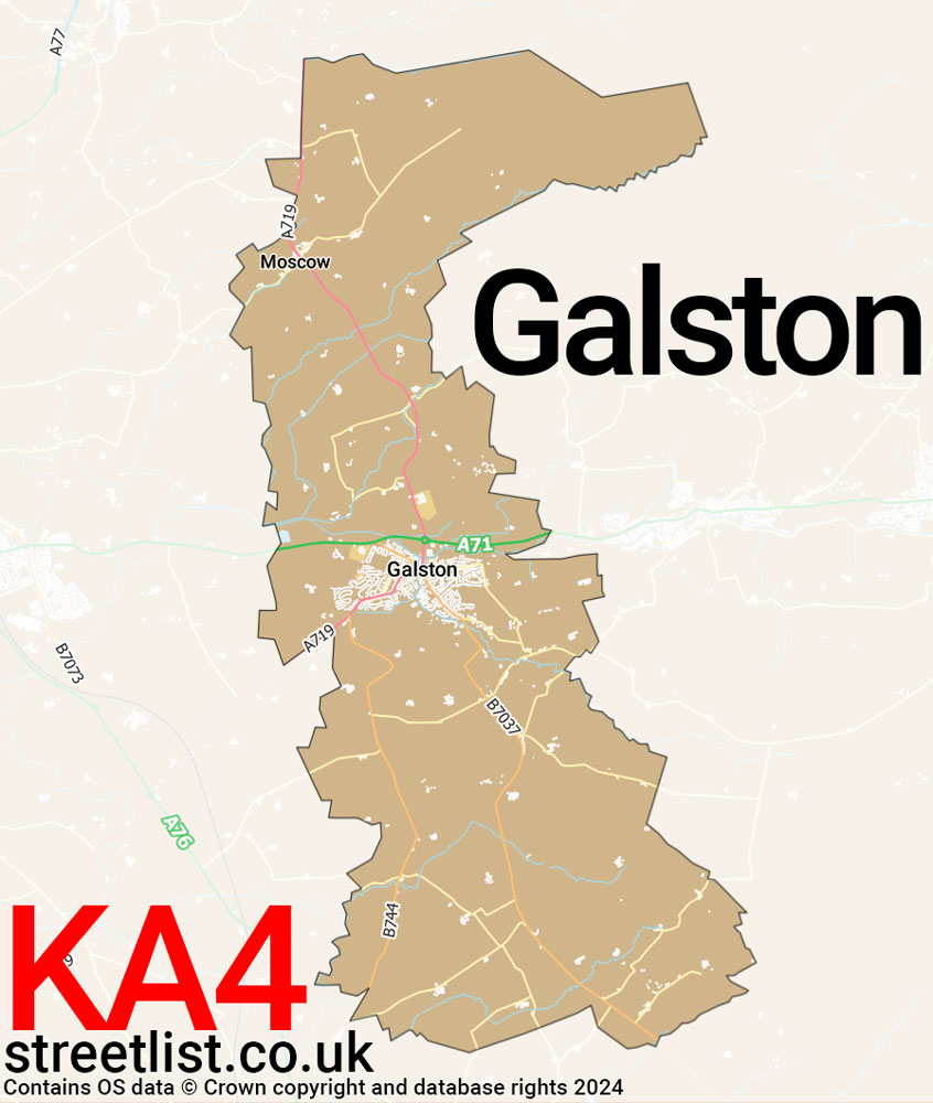 Map of the KA4 postcode