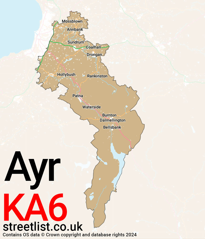 Map of the KA6 postcode