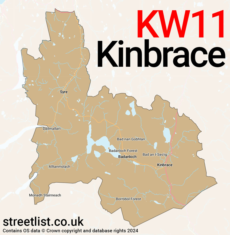 Map of the KW11 postcode