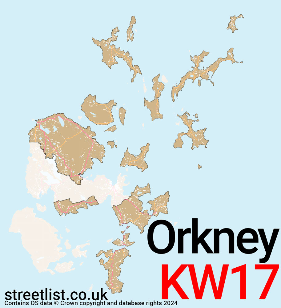 Map of the KW17 postcode