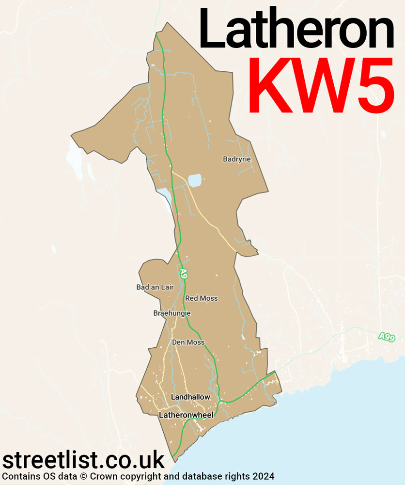 Map of the KW5 postcode