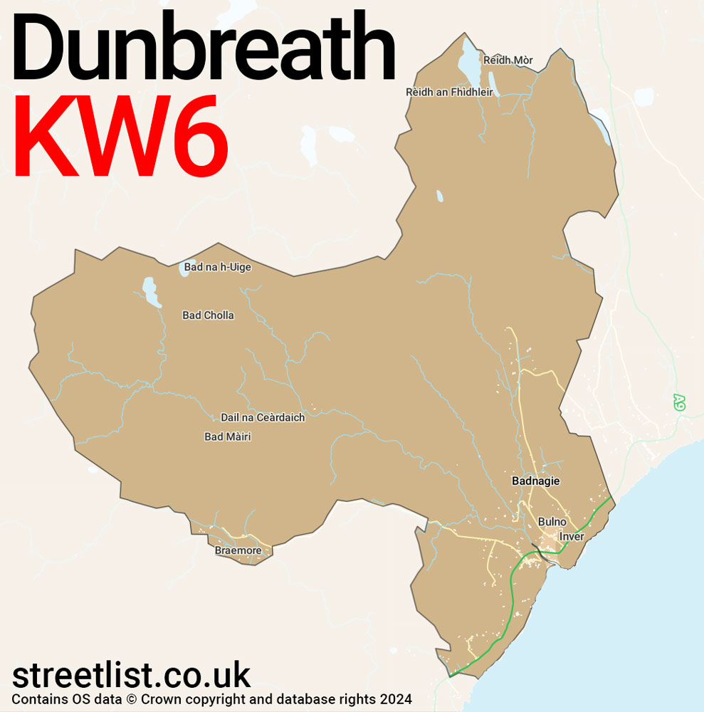 Map of the KW6 postcode