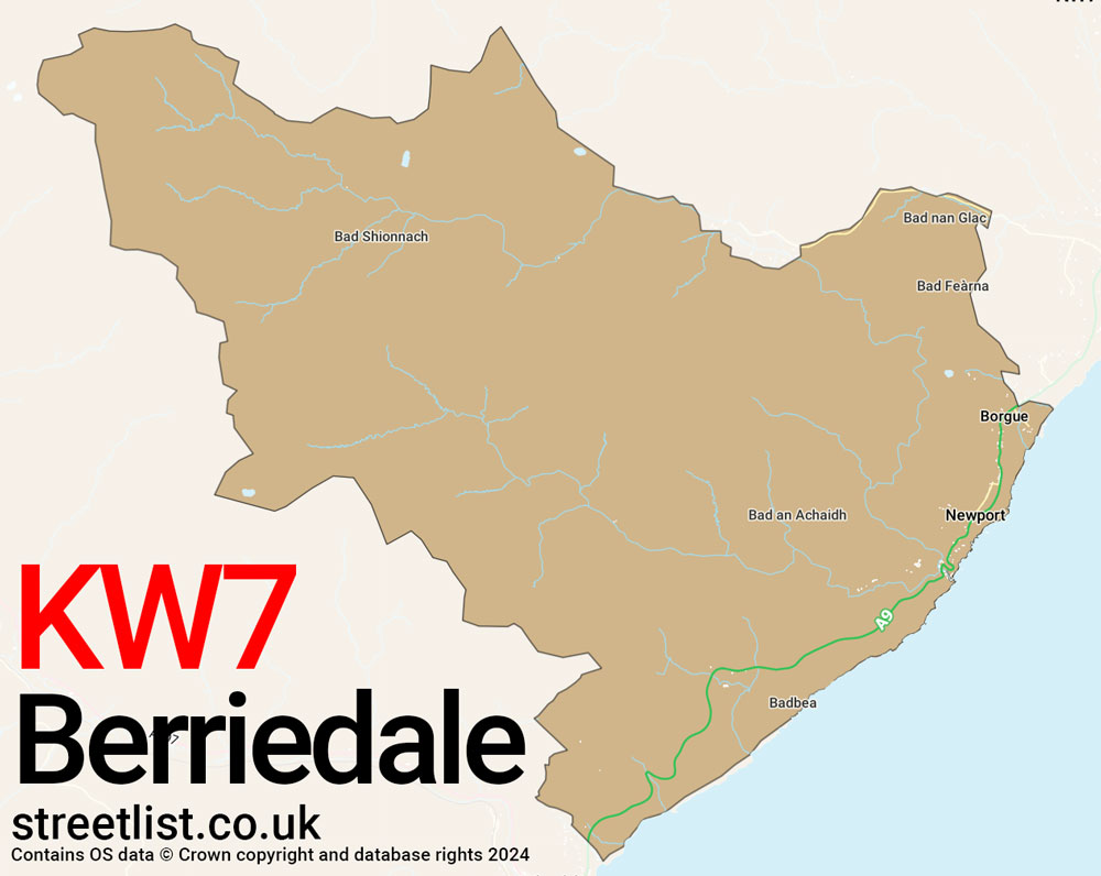 Map of the KW7 postcode