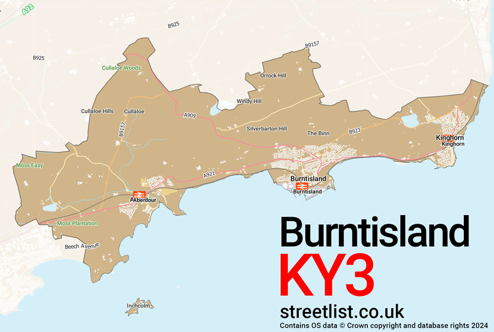 Map of the KY3 postcode