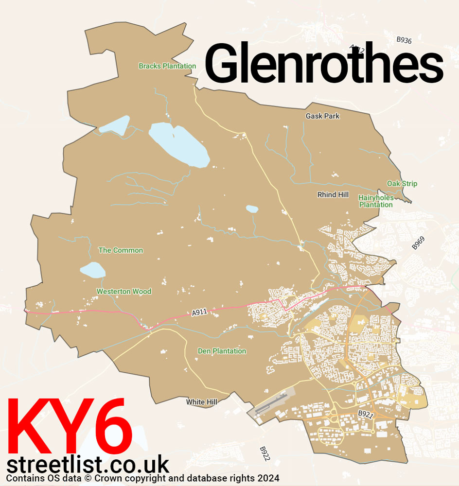 Map of the KY6 postcode