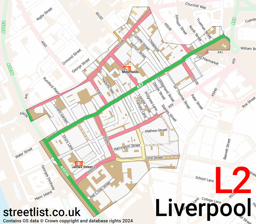 Map of the L2 postcode