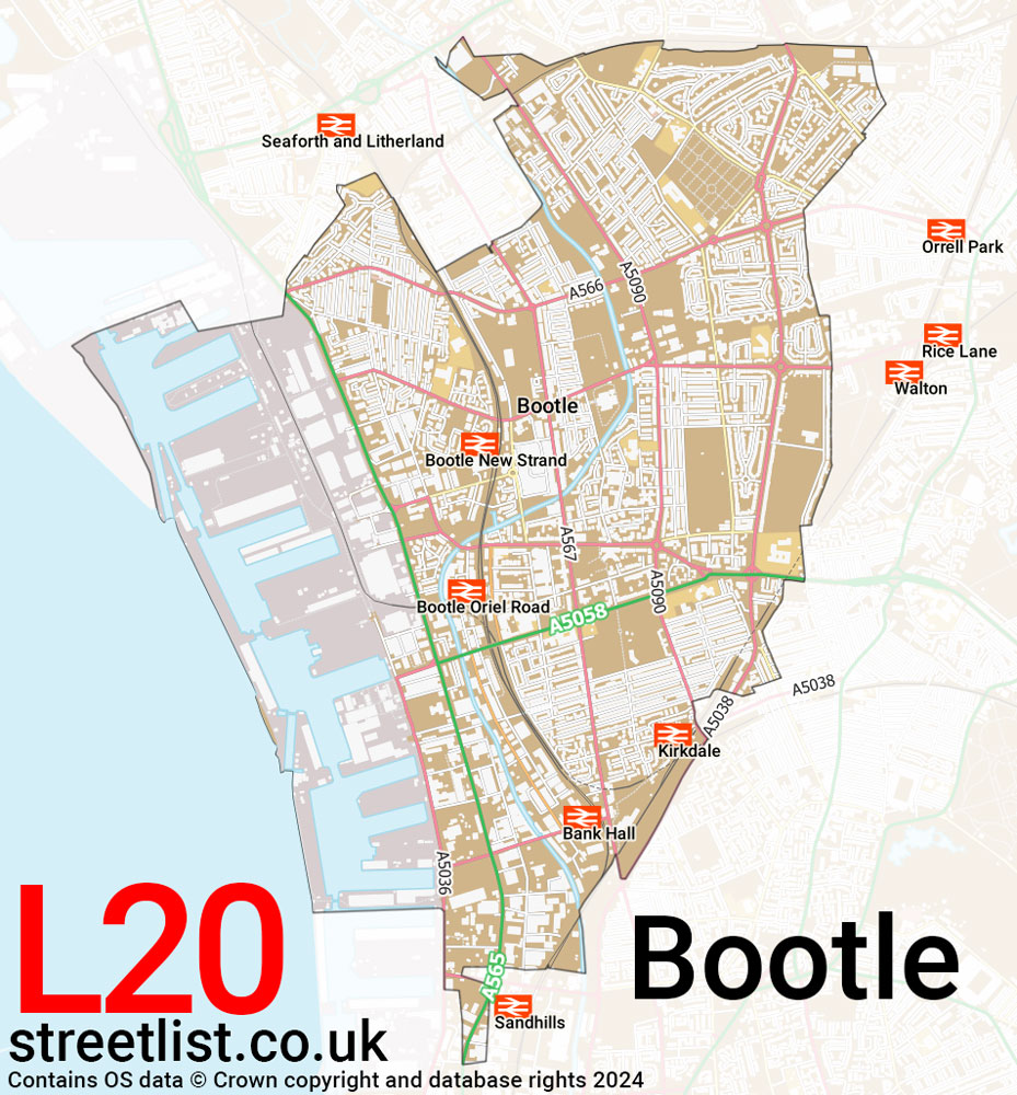 Map of the L20 postcode