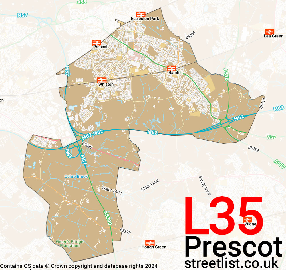 Map of the L35 postcode