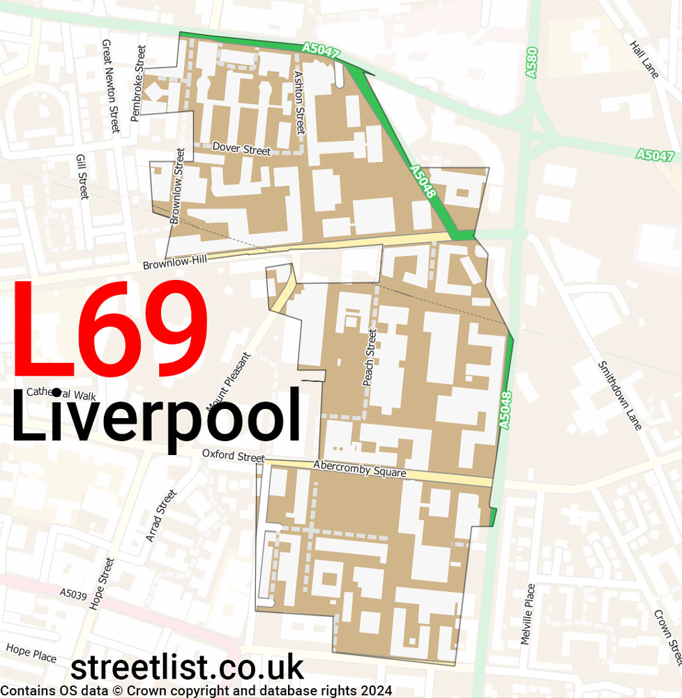 Map of the L69 postcode