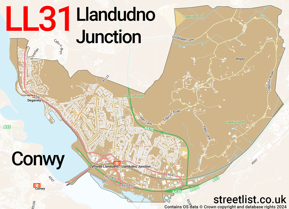 Map of the LL31 postcode