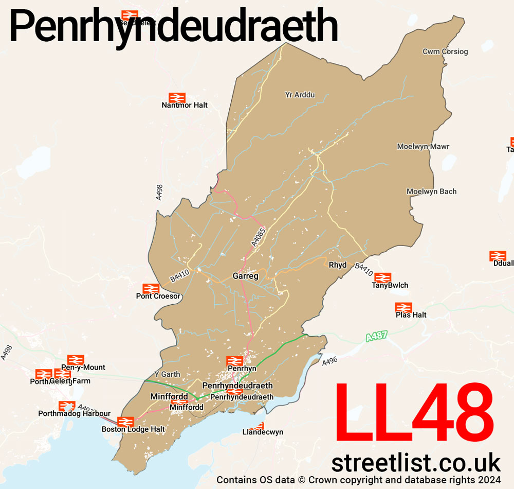 Map of the LL48 postcode