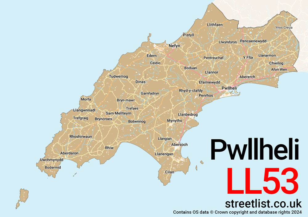 Map of the LL53 postcode