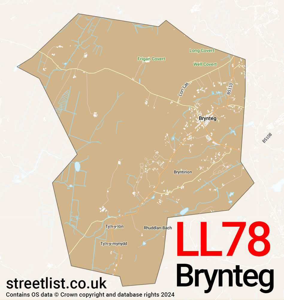 Map of the LL78 postcode